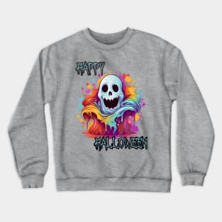 Spooky Ghost Happy Halloween Crewneck Sweatshirt